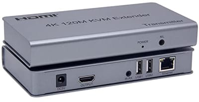 HDMI KVM Extender 4K tot 120m via RJ45 Ethernet Kabel voor USB Muis en Toetsenbord