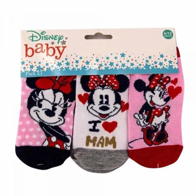 3 paar Baby - Sokjes - maat 0/6 Maanden - Minnie Mouse - Disney