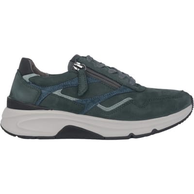 Gabor rollingsoft sensitive 96.896.43 - dames rollende wandelsneaker - Groen - maat 38 (EU) 5 (UK)