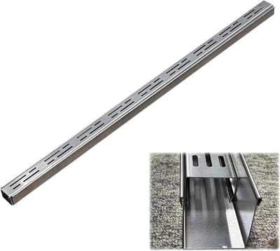 Goot Systeem - Afvoer Gootsysteem - Terras Afwatering - Aanpasbare Lengte - 10 x 5 cm - Zilver
