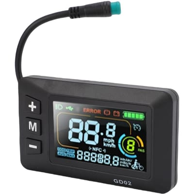 Elektrische Fiets LCD Display Kleurrijk 5 Kleuren Regenbestendig Kabel Elektrische Scooter LCD Display Dashboard gray