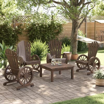 vidaXL - Tuinstoelen - 4 - st - Adirondack - massief - vurenhout