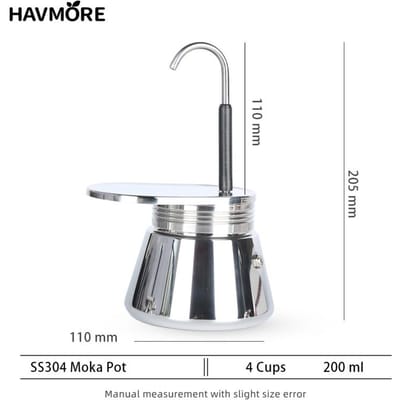 1 2 4Kopjes Espresso Koffiezetapparaat Roestvrij Staal Mini Moka Pot Met Uniek Ontwerp