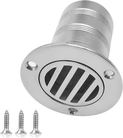 Bootdek Afvoerfitting - Dek Afvoer Scupper - Watersport Drainage - Marine Grade 316 Staal - 2 Inch - Zilver
