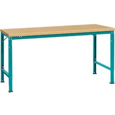 Manuflex basistafel UNIVERSAL Speciaal, 1750 x 1000 mm, multiplex natuur, waterblauw