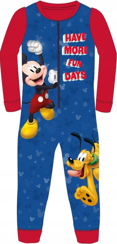 Mickey Mouse Onesie - Blauw - Maat 92/98