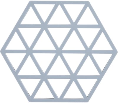Zone Denmark Pannenonderzetter Triangles – Onderzetters Pannen – Hittebestendig tot 250°C – Vaatwasserbestendig – Siliconen – 16 × 14 × 0,9 cm – Sky