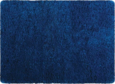 MSV Badkamerkleedje/badmat tapijt - voor de vloer - blauw - 50 x 70 cm - Microfibre - langharig