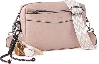 TAN.TOMI Dames Schoudertassen, Crossbody Tas, Crossbodytassen voor Dames met Verstelbare - Afneembare Brede Band - Roze