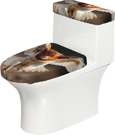 Toiletdeksel Set - WC Brilhoes - Badkamer Decoratie - Elastische Pasvorm - Universeel - Zwart