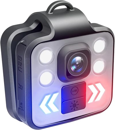 Mini Body Camera - Draagbare Opnamecamera - Bewijs Verzamelen - Ingebouwde Zaklamp - 45x3x55cm - Zwart