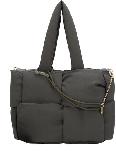 Fritzi aus Preußen shopper schoudertas Brigitte X Fritzi Weave Limited Puffed Sky Shopper Olivia donkergroen