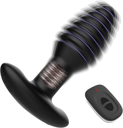 Oneay Vibrator, vibrerende anaalplug, seksspeeltje voor anaal gebruik, meerdere vibratie- en rotatiestanden, prostaatmassager, G-spot vibrator, met afstandsbediening, geschikt voor stellen.