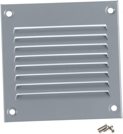 Metalen Ventilatie Rooster 100x100mm met Insectengaas voor Buitenmuur
