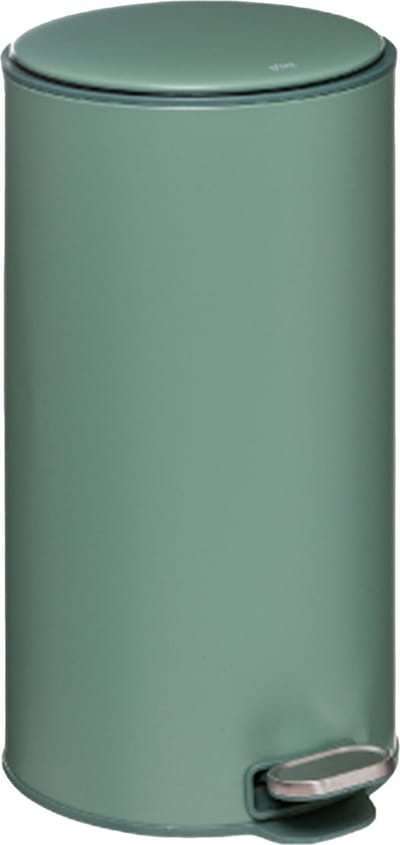 5Five Prullenbak/pedaalemmer Delta - groen - metaal - 30 liter - 39 x 33 x 62 cm - keuken