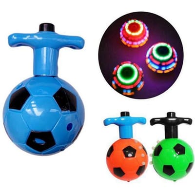 1 Stuk Cartoon Tol Voetbal Onderzeeër PVC Model LED Knipperlicht Muziek Lanceerder Nachtgloed Kind Cadeau Speelgoed