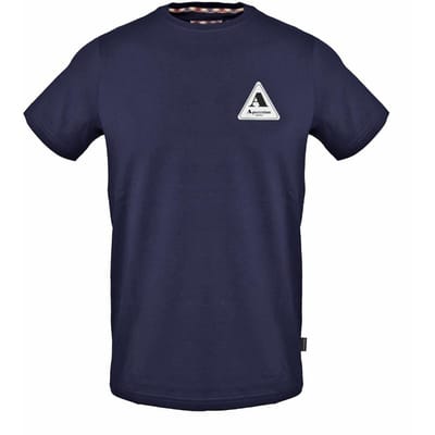 Aquascutum Heren borst Logo Regular T-Shirt (Marine)