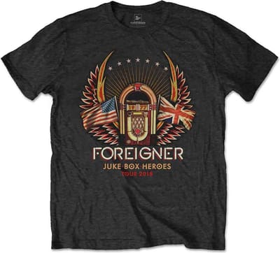 Foreigner - Eagle Heren Tshirt - 2XL - Zwart