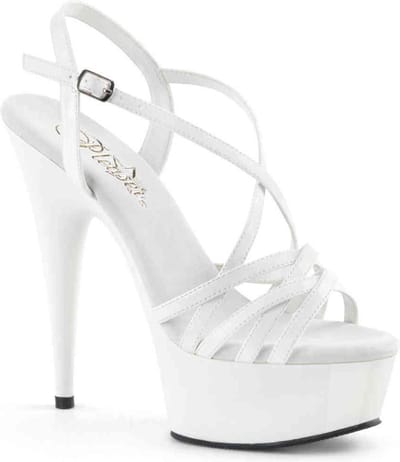 Pleaser - DELIGHT613 Sandaal met enkelband - US 5 - 35 Shoes - Wit