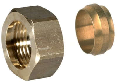 Resideo Aansluitnippel F-C snijring 15mm, G1/2, conisch dichtend, ASV-CS-15-F-C