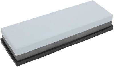 Dailygoods- Messenslijpsteen Dubbelzijdig - Korrel 240/400 - Antislip Rubberen Basis - Geschikt voor Keukenmessen/Scharen - Professionele Kwaliteit - Slijpsteen