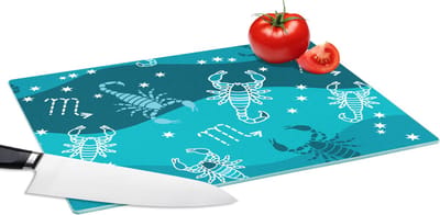 Glazen Snijplank - 39x28 - Schorpioen - Zodiac - Patroon - Snijplanken Glas