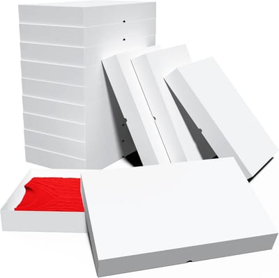 12 Stuks Extra Grote Geschenkdozen 40x30x10 cm met Deksel en Stickers voor Kleding