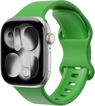 SBG Siliconen Bandje Geschikt voor Apple Watch 1/2/3/4/5/6/7/8/9/10/11/SE - 38/40/41/42MM - Horlogebandje Lichtgroen