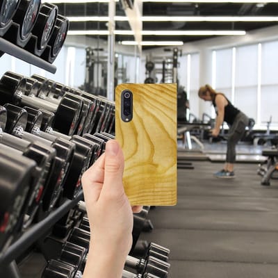 Xiaomi Mi 9 Book Wallet Case Licht Hout