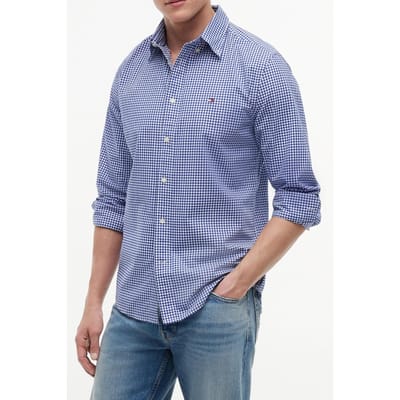 Tommy Hilfiger Flex Poplin Gingham Wedge Blue/check Größe: S | Casual hemden Outlet | Herren | Blau