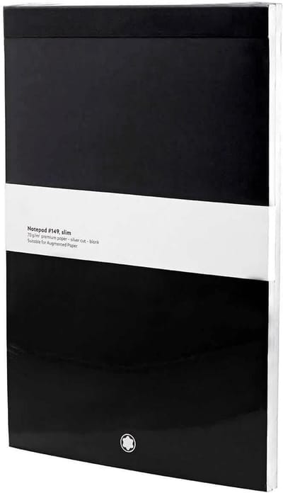 Notitieboek Ongelinieerd - Schrijfblok Zwart - Digitale Notities Maken - Watermerk Embleem - 30 x 21 cm - Zwart