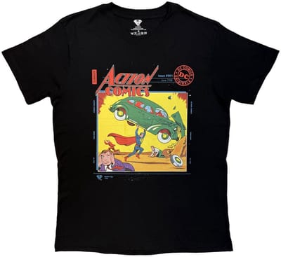 DC Comics - Superman Car Heren Tshirt - S - Zwart