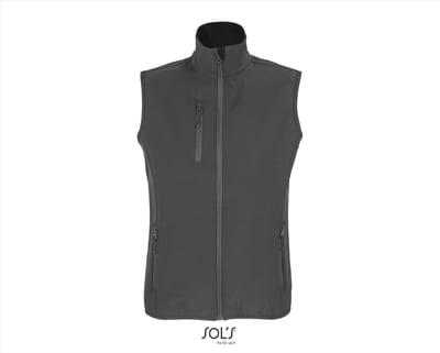 SOL'S Women´s Falcon Zipped Softshell Bodywarmer L03826 - Charcoal Grey (Solid) - S