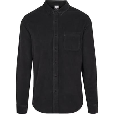 Urban Classics - Corduroy Overhemd - S - Zwart