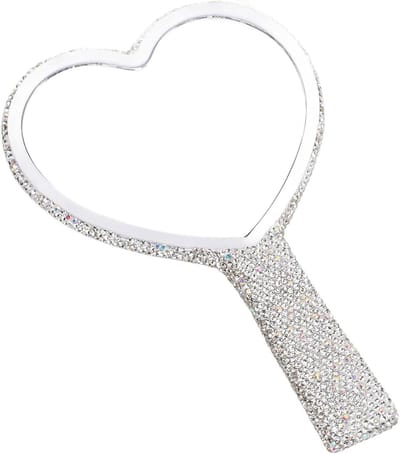 Hartvormige Spiegel - Draagbare Handspiegel - Make-up Aanbrengen - Hoge Resolutie - 24 cm Lengte - Niet gespecificeerd