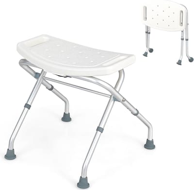 Antislip douchkruk – Verstelbaar 49–52,5 cm, aluminium, met armleuningen, 150 kg