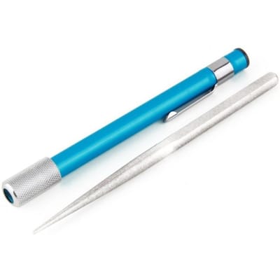 Mini draagbare penvormige messenslijper Pocket Diamond messenslijpers Vishaak Slijpsteen blauw