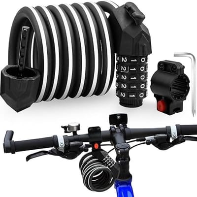 kettingslot scooter-E-scooterslot-5-cijferige-scooterslot-1,8 m/12 mm fietsslot-anti-diefstalslot voor e-scooter