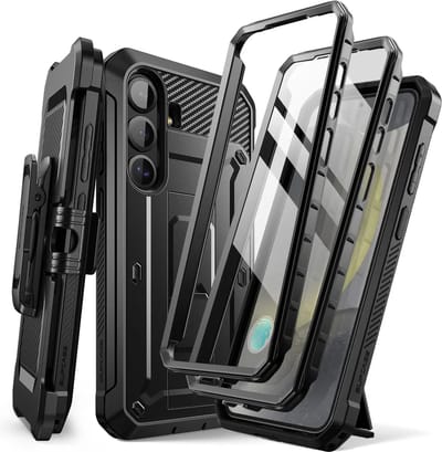 SUPCASE Geschikt voor Samsung Galaxy S25 Plus - UB Pro -Back Cover Hoesje Full Protect Kickstand Zwart