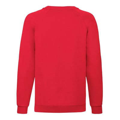 Fruit of the Loom Klassiek Raglan Sweatshirt voor kinderen/Kinderen (Rood)