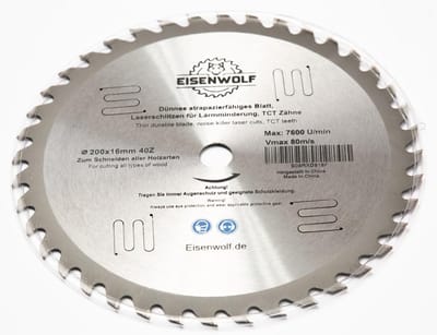 200 x 16mm Cirkelzaagblad met 40 Tanden - Hoogwaardige Zaag voor Houtbewerking