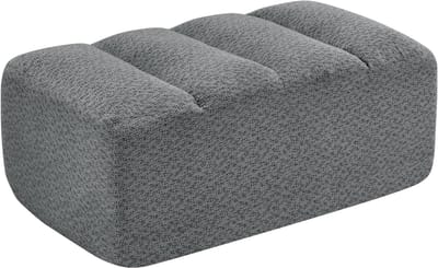 Voetenbank - Frameloze ergonomische poef - Grijze hocker voor kleine ruimte - Zachte beensteun - 104x61x45 cm - Relaxen - Woonkamer Grijs