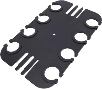 Microfoonhouder Lade - Muziek Accessoire - Opbergen Microfoons - Stalen Constructie - 36 Mm Diameter - Zwart