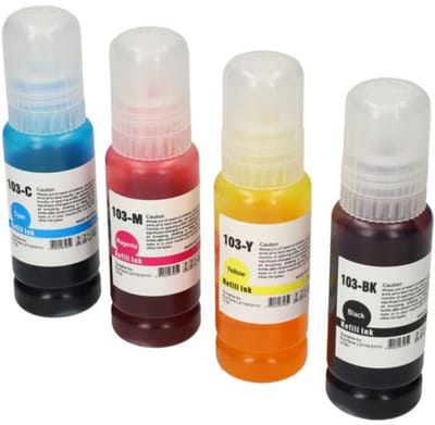 PrintAbout huismerk Inktcartridge 103 (C13T00S64A) 4-kleuren Multipack Geschikt voor Epson