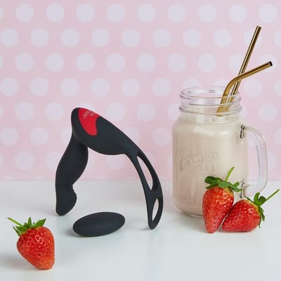 Prostaatstimulator met cockring, 16,5 cm