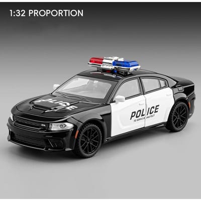 1:32 Lader Srt Hellcat Legering Sportwagen Model Diecast Muscle Voertuigen Auto Model Simulatie Geluid En Licht Kinder Speelgoed Cadeau