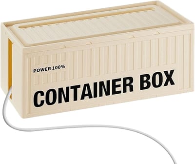 Kabelbox - Kabelopslag Stofbak - Bureau Beheer - Industrieel Ontwerp - 325 x 14 x 135 cm - Romig