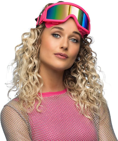 Boland - Party skibril neonroze Neon,Roze - Volwassenen - 80's & 90's - Disco - Retro - Old school - Festival - Carnaval - Themafeest