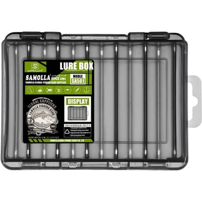 Dubbelzijdige Compacte Tackle Box - Stroomlijn Vissen met Duurzame, Veelzijdige Organizer voor Kunstaas, Haken, Aas
