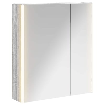 vidaXL - Badkamerspiegelkast - Grijs - Sonoma - 63,5 - x - 15,5 - x - 70 - cm